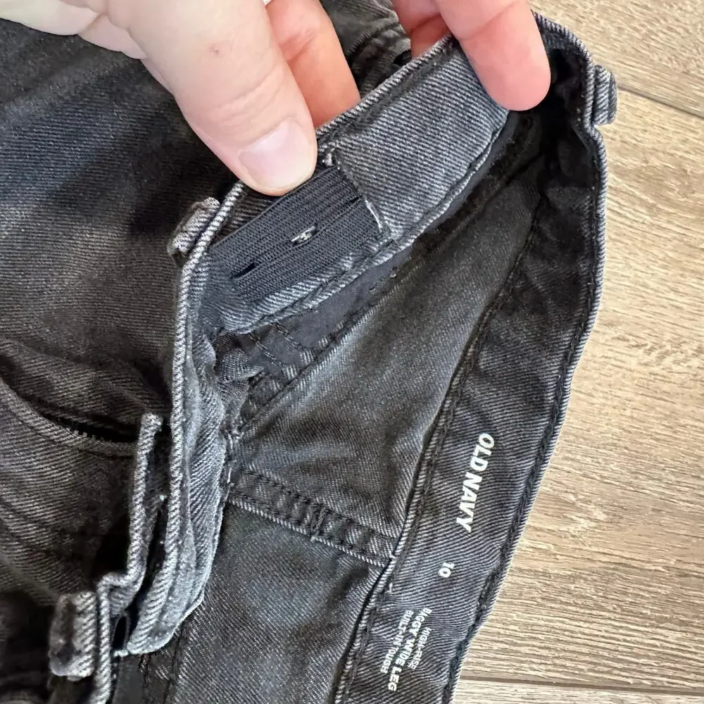 Old Navy Kids' High-Waisted Baggy Wide-Leg Jeans - Size 10